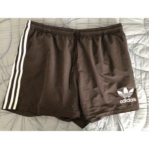 Adidas x UO black logo nylon shorts